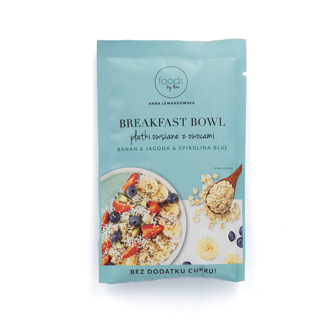 Breakfast Bowl Płatki Owsiane & Banan & Jagoda & Spiruina